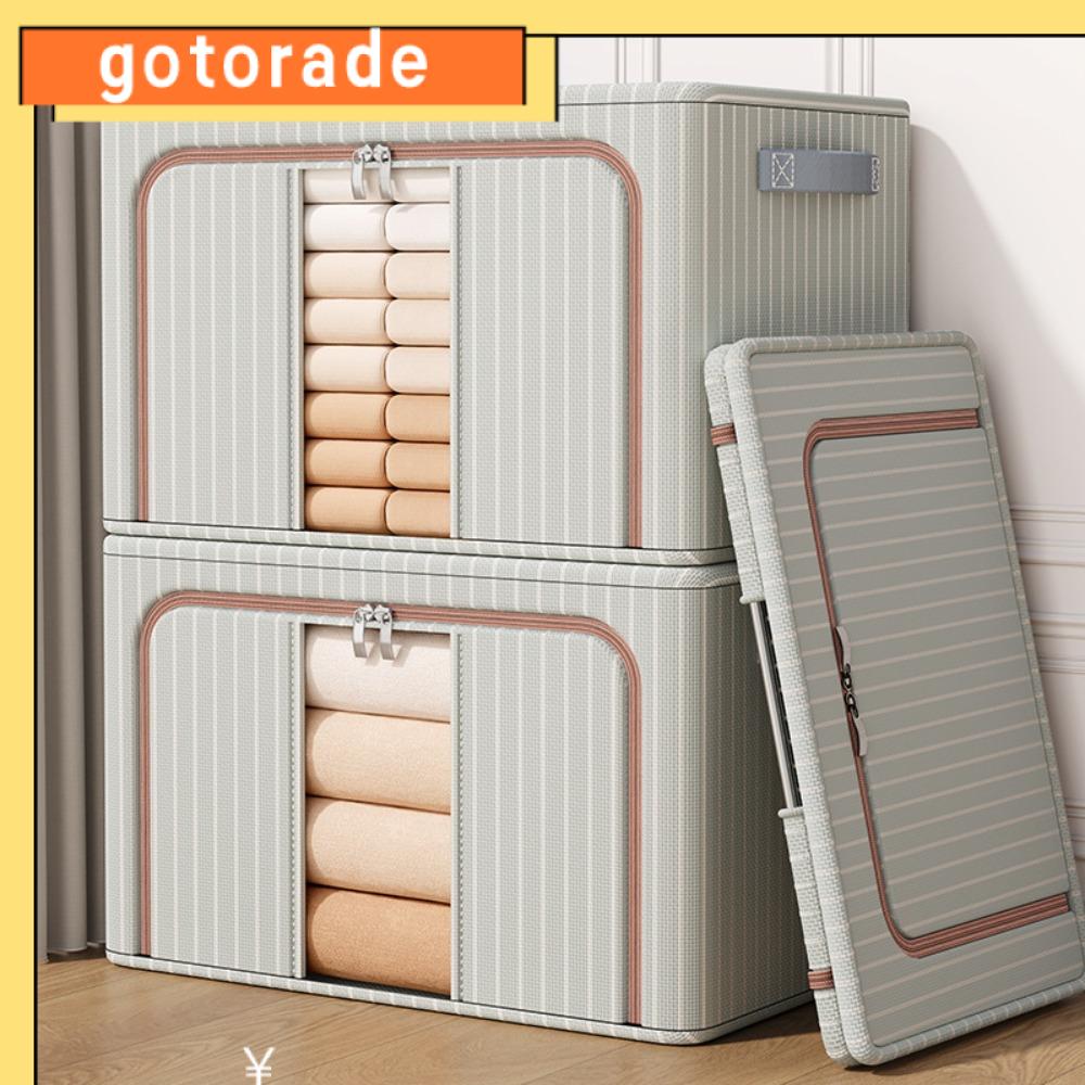 GOTORADE Có thể gập lại Thùng đựng quần áo Sức chứa lớn Có tay cầm bền Thùng đựng phân loại tủ quần áo Đa chức năng Túi đựng chăn Túi đựng quần áo