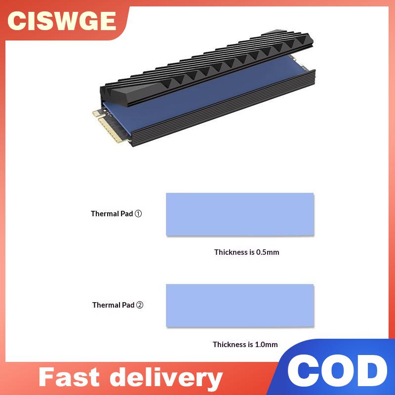 CISWGE ฮีทซิงค์ระบายความร้อน M2 SSD สำหรับหม้อน้ำอลูมิเนียม2280 SSDs กระจายความร้อนอย่างรวดเร็วสำหรับแล็ปท็อปและเดสก์ท็อป ราคา 103 บาท*ส่งฟรี