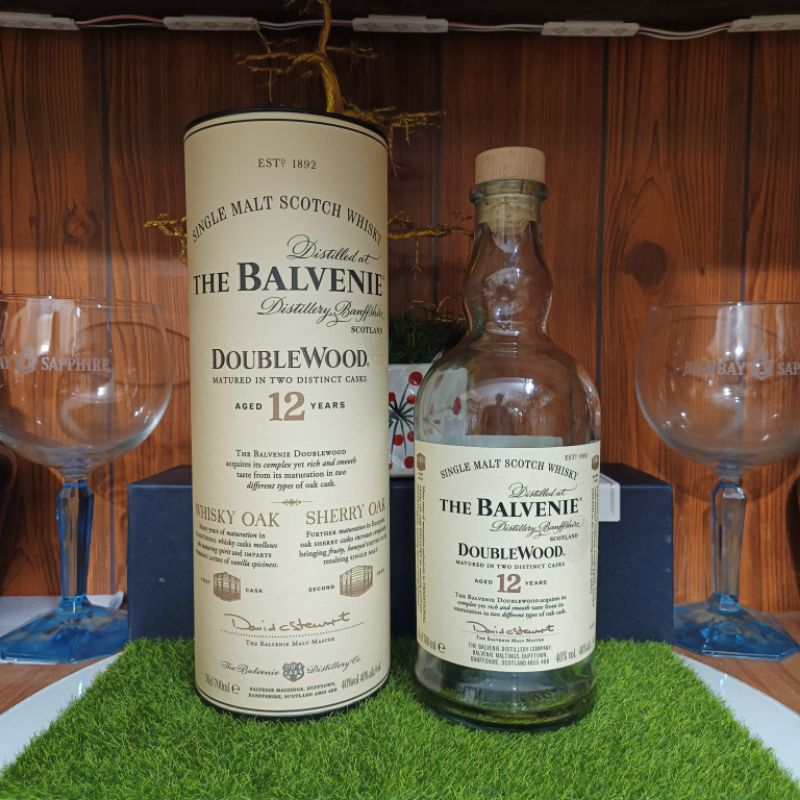 Vỏ chai rượu ngoại Balvenie 12 năm 700ml Full Box mới đẹp 99%