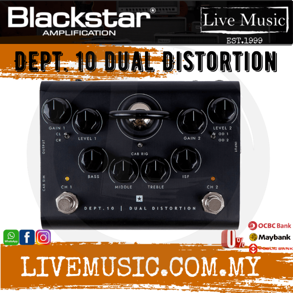 Blackstar Dept 10 Dual Distortion 2-channel Tube Distortion Pedal ( Dept10 ) Malaysia