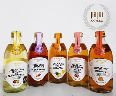 !!NEW!! Papa's Gryphon Sparkling Cold Brew Tea - Sampler Pack - 5 x 300ml