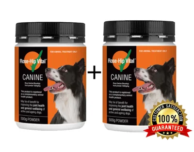 TWIN PACK ROSE HIP VITAL CANINE 500g Premium Pet Supplement Rose-hip Vital Dog Powder
