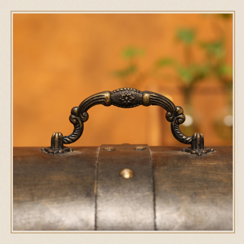 (WIXN) Chic Wooden Pirate Jewellery Storage Box Case Holder Vintage Treasure Chest for Wooden organi