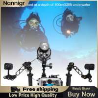 Nannigr Camera Flash Light 5000‑6000K Multiple Control Mode Universal 100m/328ft Waterproof Underwater Camera Strobe Light Adjustable for Dive Photography Lighting