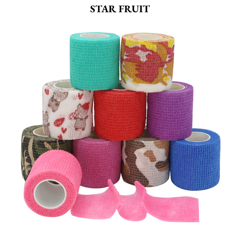 STAR FRUIT Ngón tay băng không vải dệt hình xăm móng tay nghệ thuật tự dính băng băng thun viết ngón tay chống mài mòn