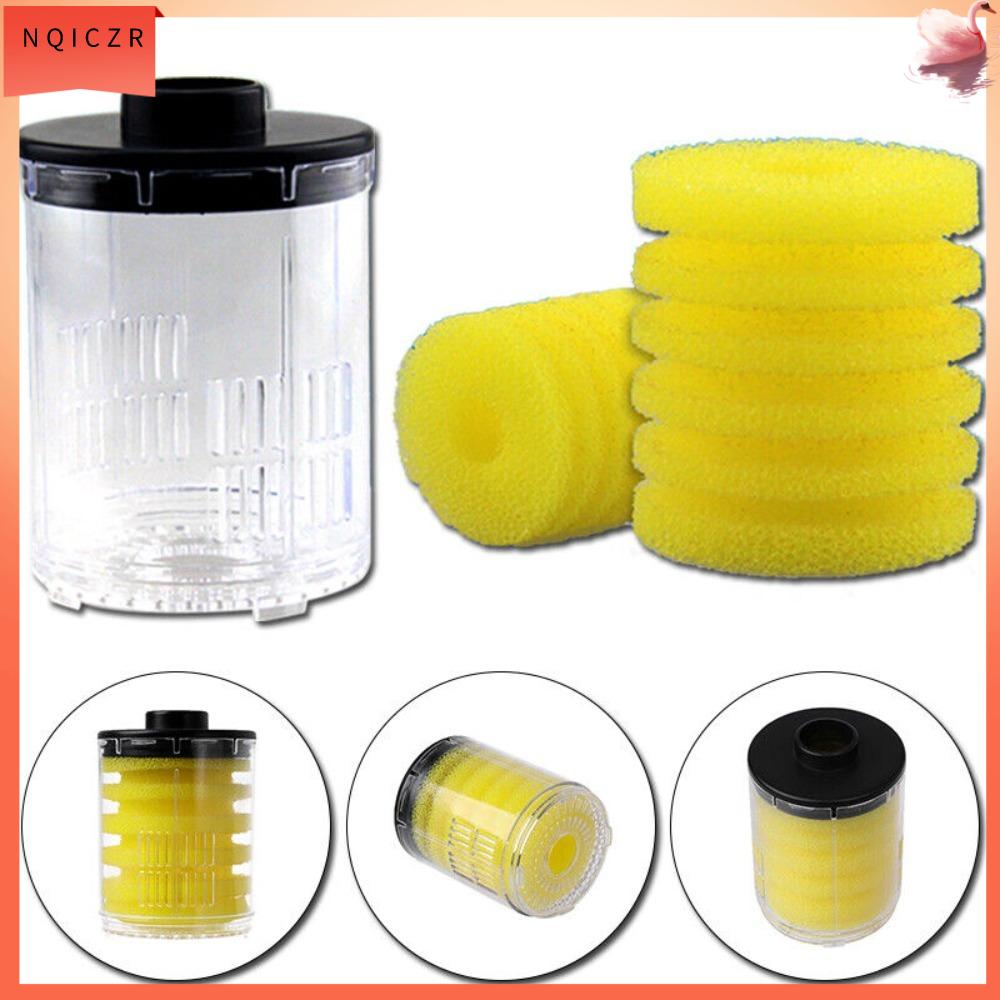 NQICZR Bể cá Miếng bọt biển Lọc Thay thế sinh hóa nội bộ Dụng cụ bơm không khí Phụ kiện bể cá lọc hình tròn Di động Phụ kiện bộ lọc
