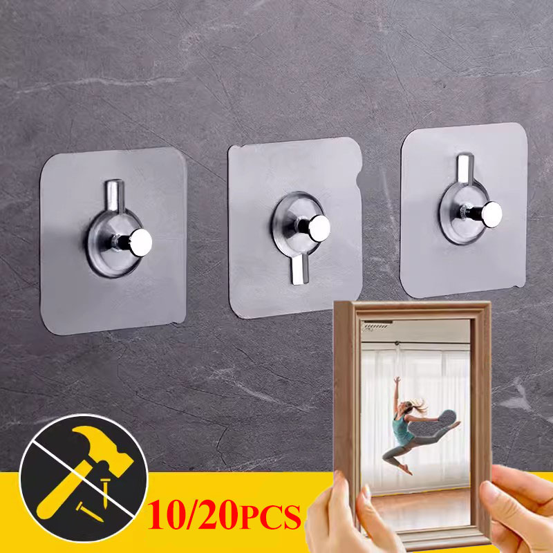 Party Propz Wall Hooks for Hanging Strong - 10Pcs Hooks for Wall Without  Drilling- Wall Hangings Hooks Adhesive/Wall Hanger for Clothes/Wall Hook