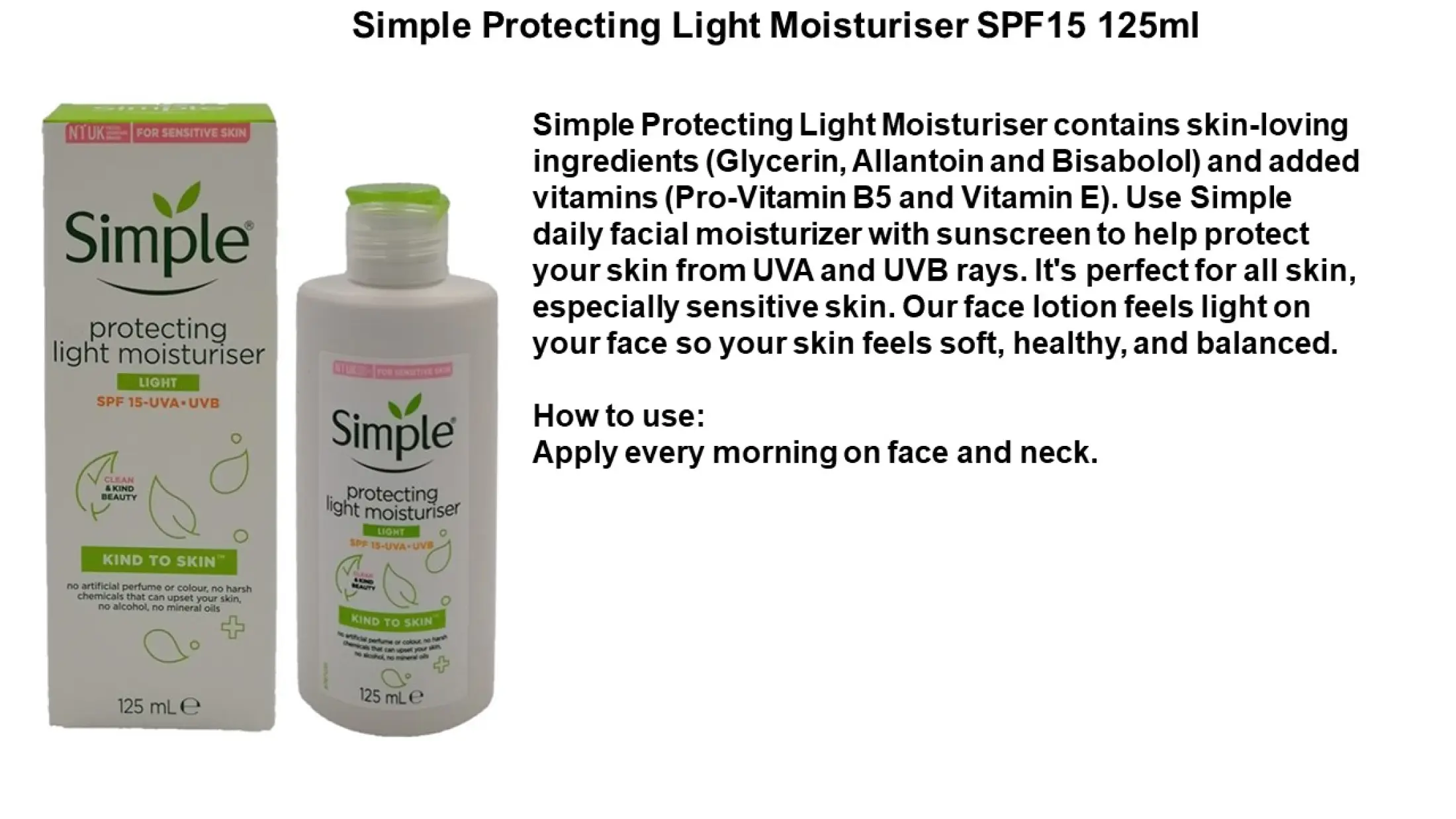 simple protecting light moisturizer spf 15