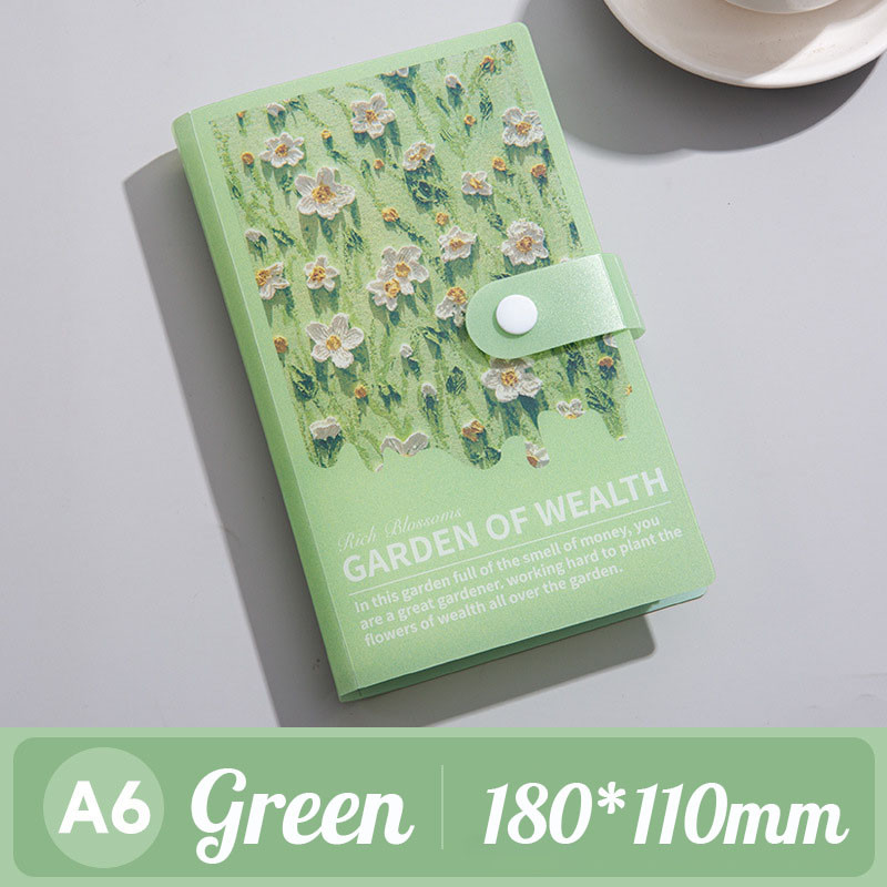 【BIRR】สมุดออมเงิน ลายดอกไม้ 50 หน้า กระปุกออมสิน 100 โน๊ต ที่เก็บเงินสดและบิล แฟ้มใส่เงิน สมุดสะสมธนบัตร Savings Book