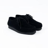 Moofeat Carter - Sepatu Kulit Wallabees Suede Pria Wanita Casual Black