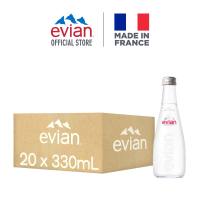 Evian Natural Mineral Water Glass Bottle 20 x 330ml Case