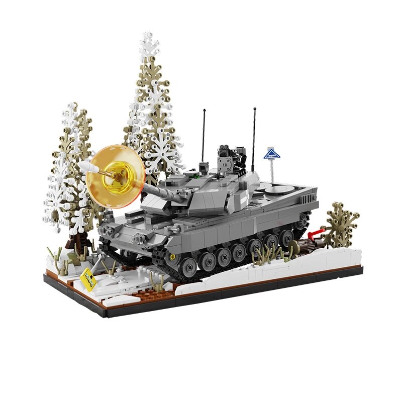 Compatible with LEGO GULO Leopard 2A7 Xe tăng quân sự Khối lắp ráp Đức Bộ gạch trẻ em Đồ chơi trẻ em