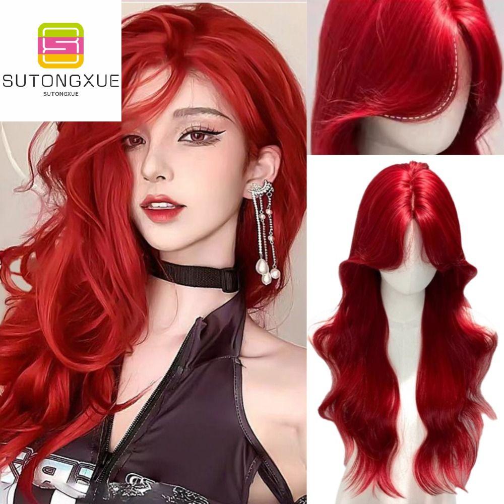 SUTONGXUE ลูกไม้หน้าผาก วิกผมลอนยาว กลาง คอสเพลย์ วิกผมสังเคราะห์สีแดง แฟชั่น ระบายอากาศได้ วิกผมแบบหลายชั้นสำหรับผู้หญิง ชุดประจำวัน ราคา 808 บาท*ส่งฟรี