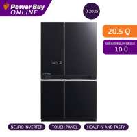 MITSUBISHI ELECTRIC ตู้เย็น 4 ประตู L4 GRANDE 20.5 คิว Inverter (สี Glass Brilliant Black) รุ่น MR-LA65EY-GBK