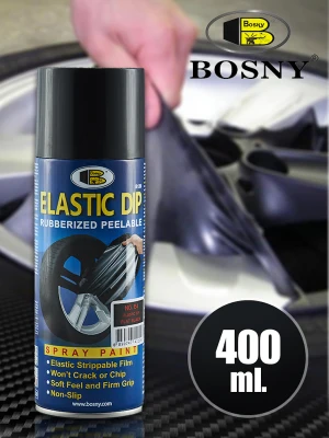 BOSNY Elastic Rubber Coating Dip Spray Paint B126 / White or Black / 400ml