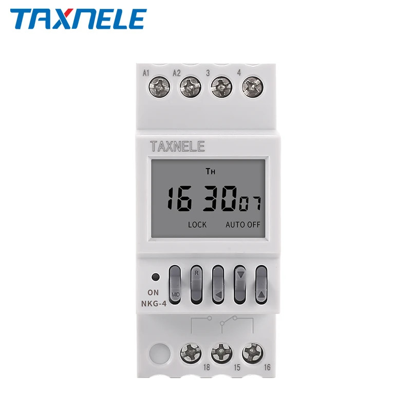Din Rail Timer Inligent Microcomputer Auto Bell Ring Timer Controller Time Switch School Bell 220V NKG-4 40 groups/day