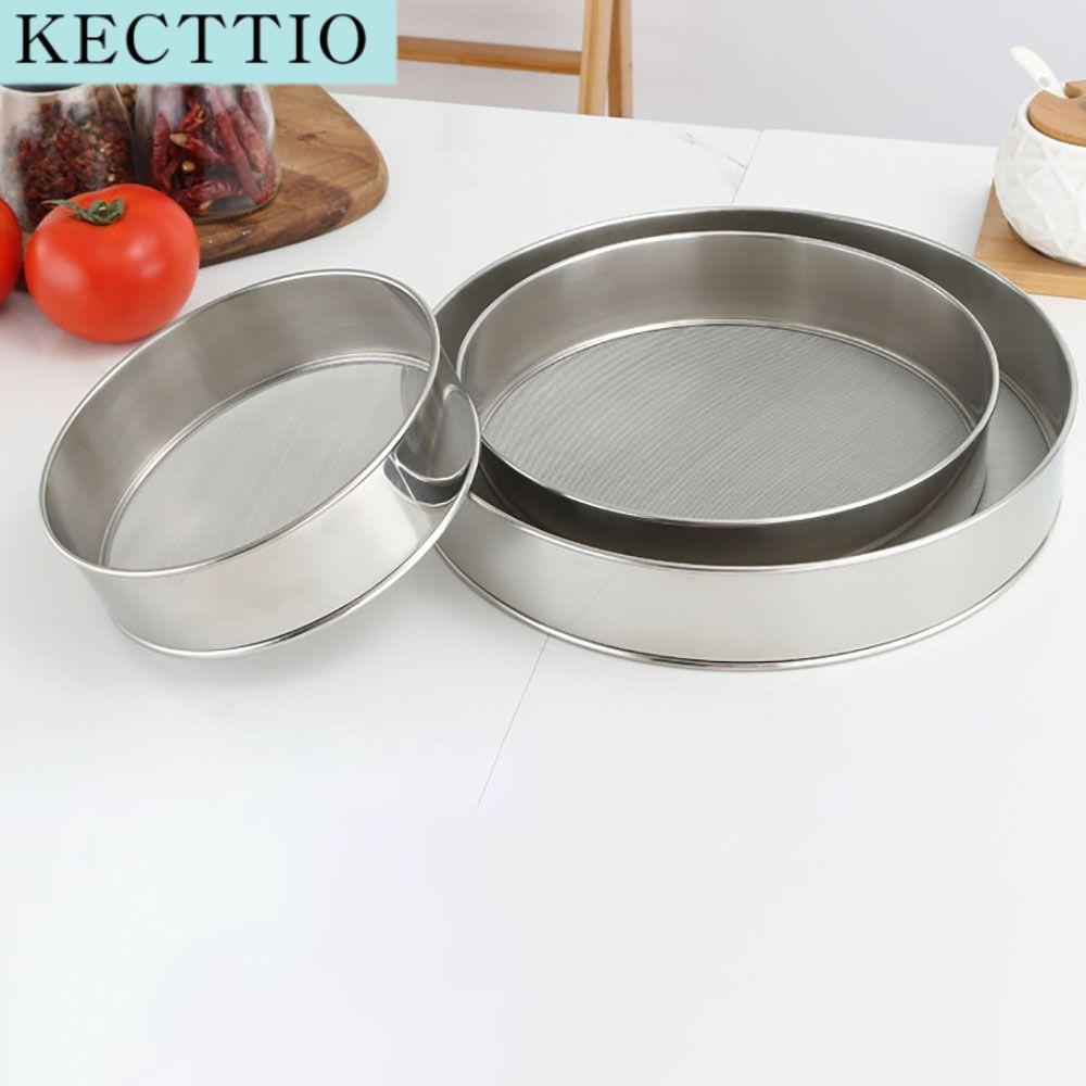 KECTTIO Thép không gỉ Cầm tay Icing Sugar Sifter để làm bánh Phòng bếp Nấu nướng Dụng cụ nhà bếp Sàng bột Dụng cụ làm bánh ngọt Máy lọc bột Bộ lọc bột