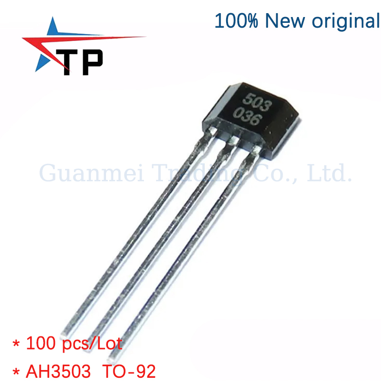 100 Pcs/Lot  Linear Hall Sensor AH3503 UGN3503UA 503 TO92 Circuitry Part