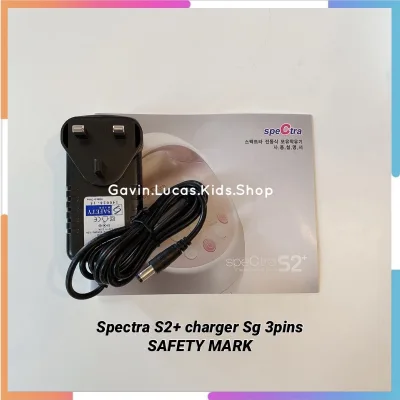 Spectra S1 S1+ S2 S2+ S9+ DUAL S M1 Electric Breast Pump Charger Singapore 3 Pins Safety Mark