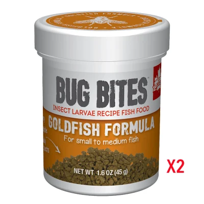 FLUVAL BUG BITES GOLDFISH GRANULES (S-M) (45g) X2 FISH FOOD (FV6583)