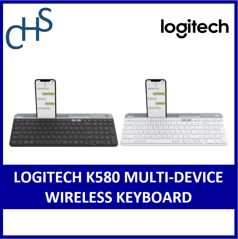 Logitech K580 Multi-Device Wireless Bluetooth USB Unifying Receiver Keyboard Compatible With Windows Mac Android IOS 1 Year SG Warranty Singapore