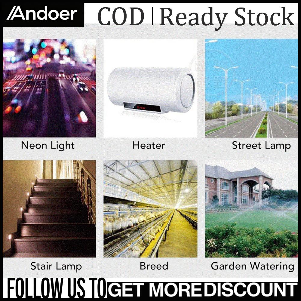 Andoer ERYUE สวิตช์เวลาเชิงกล ตัวควบคุม 24 ชั่วโมงสำหรับมอเตอร์ไฟ การควบคุมอัจฉริยะเพื่อการทำงานที่ดีขึ้น การสนับสนุนที่ยอดเยี่ยม ความปลอดภัย ไฟทำงานที่เชื่อถือได้ เครื่องทำน้ำอุ่น มอเตอร์ สวนชลประทาน ราคา 499 บาท*ส่งฟรี