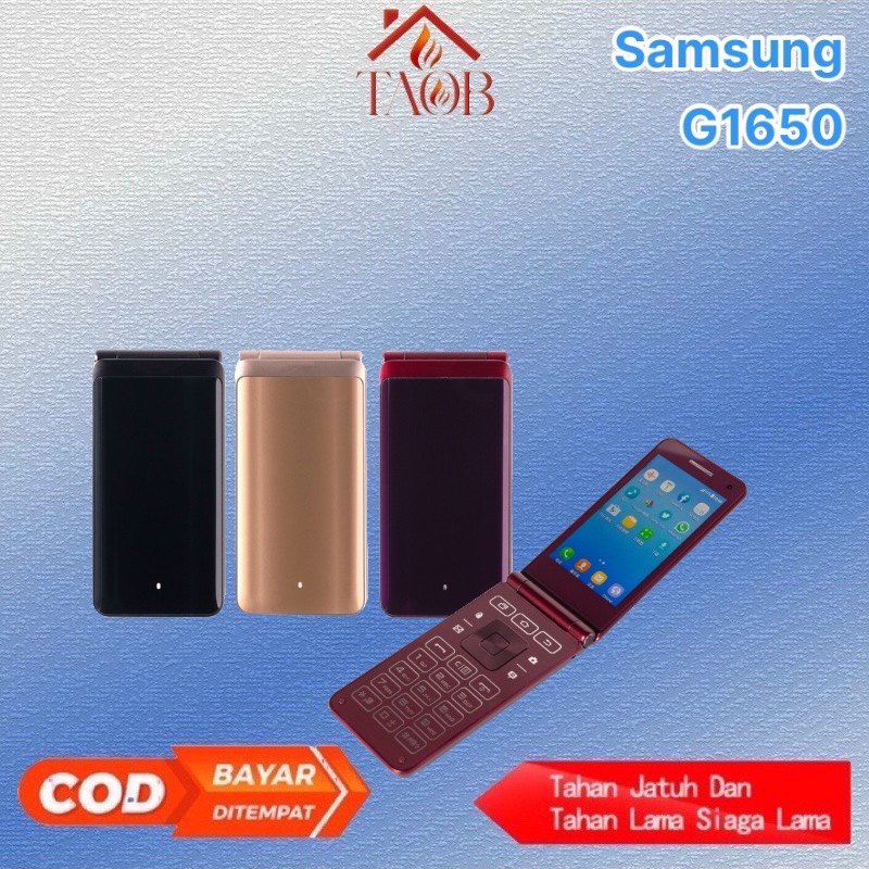 Samsung lipat Galaxy HP Folder 2 G1650 bisa W ADual Sim Keypad Flip Lipat Termurah FULLSET Harga  1,078,657 Ringgit*Penghantaran Percuma