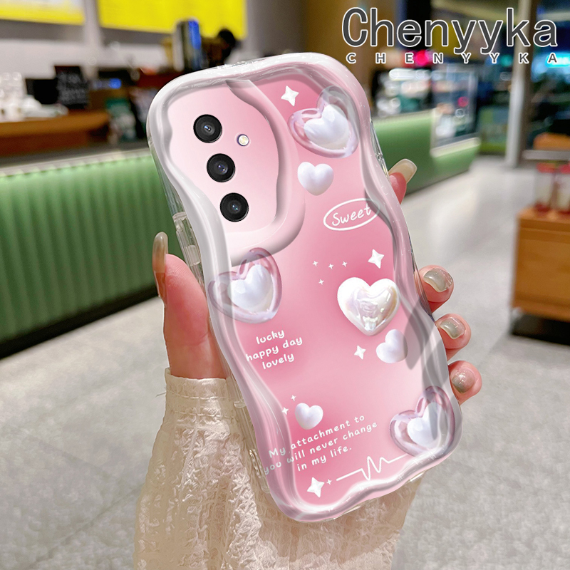 Chenyyka Ốp cho Samsung Galaxy A25 5G A15 4G A15 5G Ốp lưng hình bướm tình yêu trái tim họa tiết màu