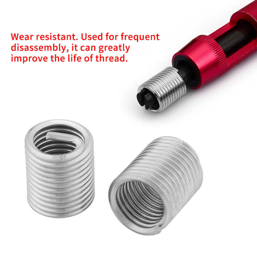 【Expert Recommended】 Walfront 60pcs/lot Wire Thread Bushing Screws Sleeve Stainless Steel M3-M12 Repair Kit Fastener Connection Tools