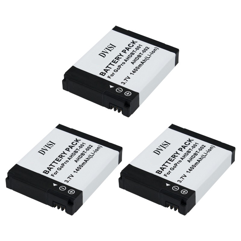 3.7V 1.4ah ahdbt-001 ahdbt 001 ahdbt-002 for Go Pro HD hero1 Hero2 Motorsports surf outdoor 960 1080p edition