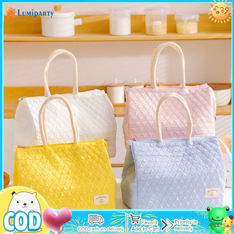 Students Portable Lunch Bags Thickened Aluminum Foil Insulated Bag For Work School Picnic Travel Beach ราคา 81 บาท*ส่งฟรี