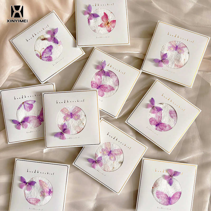 XINYIMEI Elegant Floral Handkerchiefs with Delicate Embroidery and Gift Packaging