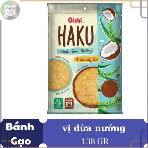 PG- BÁNH GẠO OISHI HAKU DỪA SẤY GIÒN GÓI 138GR C