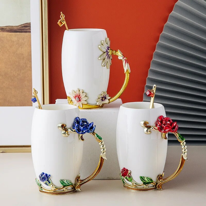Phong cách Châu Âu 301-400ml sáu Nước trà màu cà phê mặt cặp vợ chồng uống nhà bạn bè giải thưởng