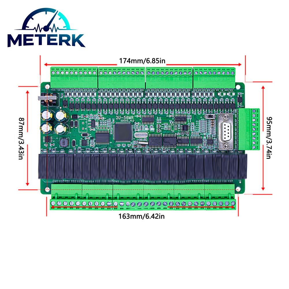 Meterk PLC Bảng Điều Khiển Logic Lập Trình Bộ Điều Khiển Mô Đun 32 Trong 24 Ra Khả Năng Tương Thích Rộng Tốc Độ Cao 6 Chiều 60K Cho Tự Động Hóa Giá 2,834,000 Đồng*Miễn phí vận chuyển