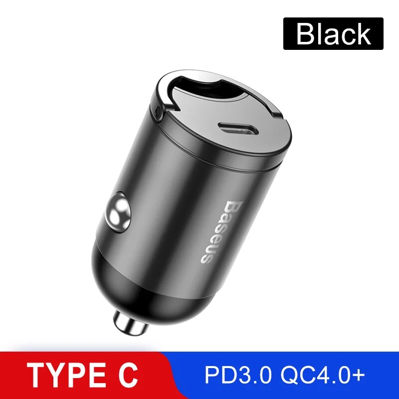 Baseus sạc điện dùng trên xe hơi Type-C sạc nhanh 4.0 3.0 cho PD 3.0 sạc nhanh điện thoại USB Bộ sạc điện Mini 2023 mới được liệt kê