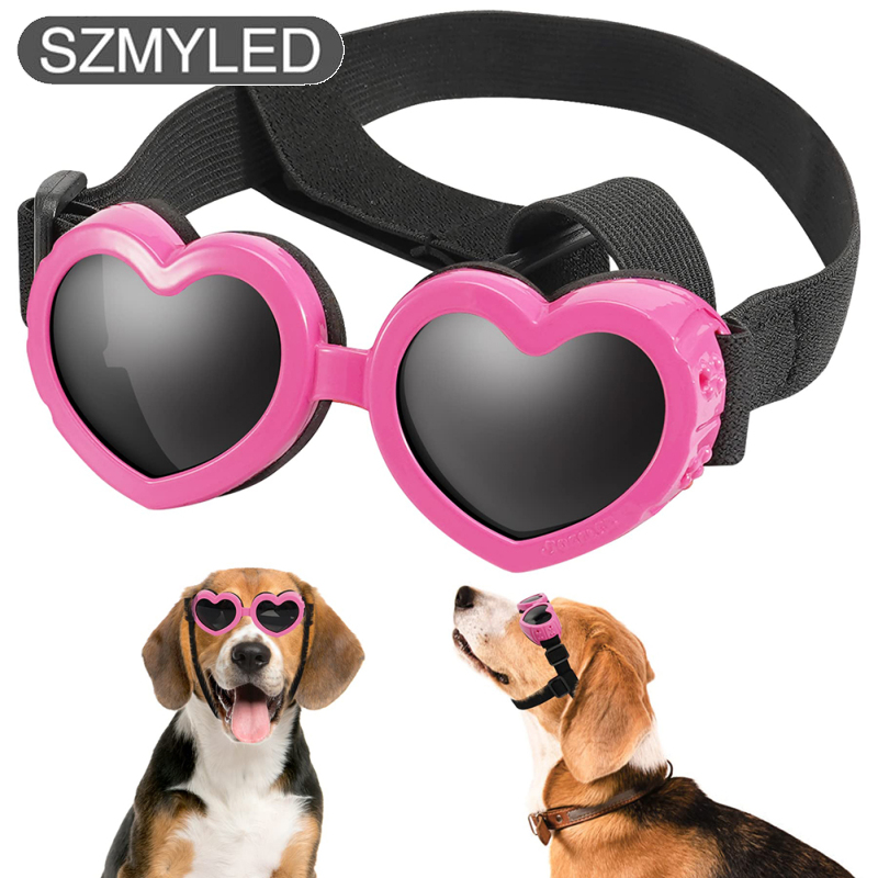 Dog Love Shaped Sunglasses Fashionable Vintage Anti-uv Sun Glasses Goggles Eye Wear With Adjustable Strap