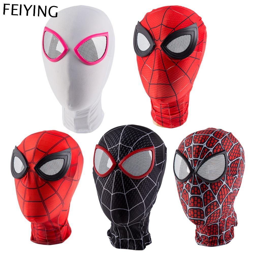 QIEQ MALL Lưới đàn hồi Bộ  nạ che kín   Siêu anh hùng  nạ Halloween  Găng tay Unisex Mũ sắt người nhện Đạo cụ cosplay