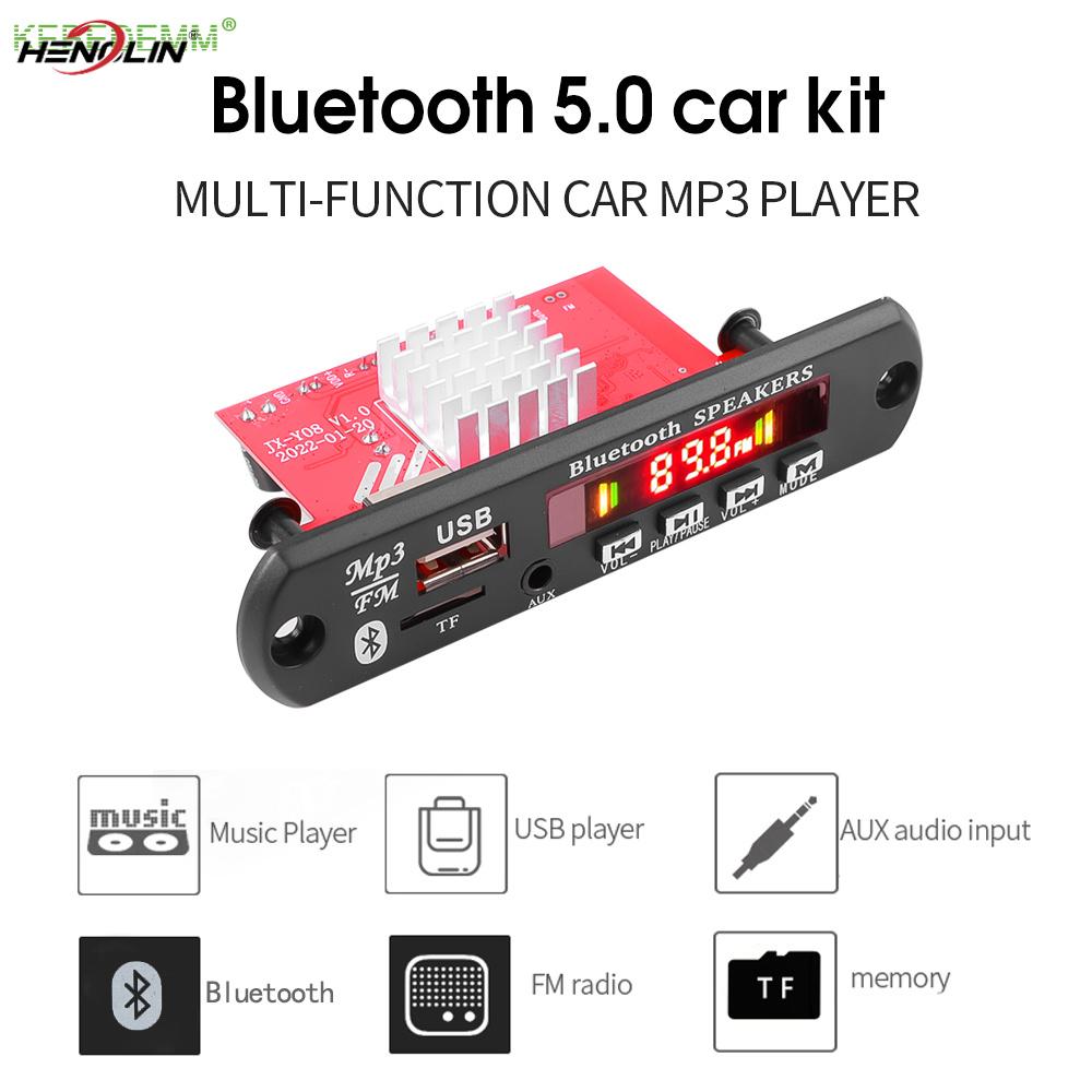 Bo Mạch Giải Mã WAV MP3 8V-24V WMA Bluetooth 5.0 Mô-đun Giải Mã Âm Nhạc Radio FM USB Không Dây 2*60W