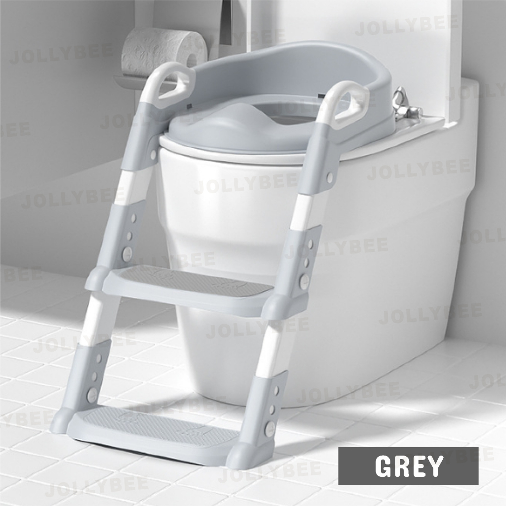 Jollybee Foldable Potty Seat Training Adjustable Potty Toilet Bowl with Ladder for Baby Toddlers Safe Kid Toilet Ladder