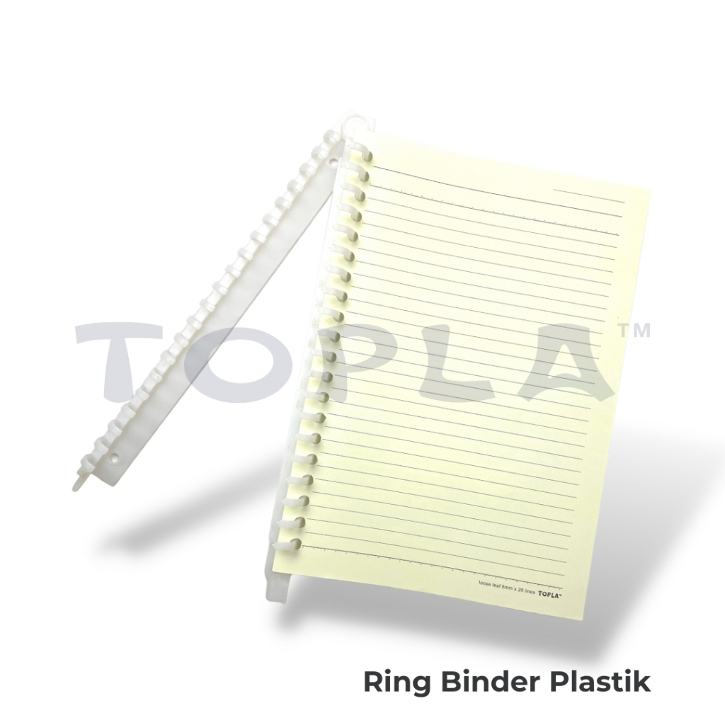 Topla Ring Binder DIY Spiral 20 30 Lubang Pengikat Loose Leaf A4 B5 A5 Warna Warni