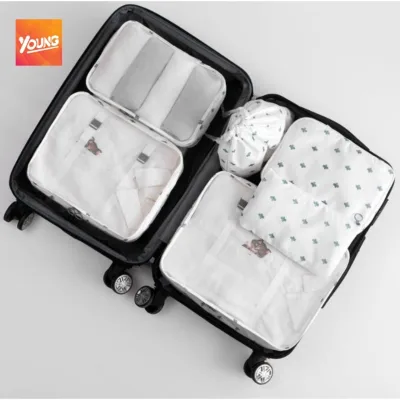 (SG Seller)Korean 6Pieces Clothes Storage Packing Cubes for Travel Luggage Organizers
