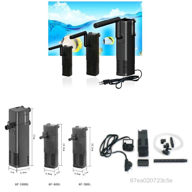 Nâng Cấp Bộ Lọc Hồ Cá Chìm Điện Bên Trong Bộ Lọc Cho Bể Cá Bơm Lọc 3 Trong 1 Dòng Xịt Lọc Sinh Học 3W/4W/8W TF-Mel-VN