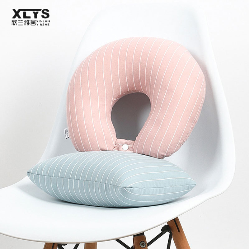XINLANYASHE Gối kê cổ chữ U, gối chữ U hoạt hình, gối cổ chữ U, gối kê cổ, gối xách tay, gối kê cổ tốt cho sức khỏe, gối ngủ trưa, gối đầu chữ U, gối kê cổ di động có nút bấm, gối kê cổ, gối xách tay, gối kê cổ cổ khỏe mạnh gối hình c