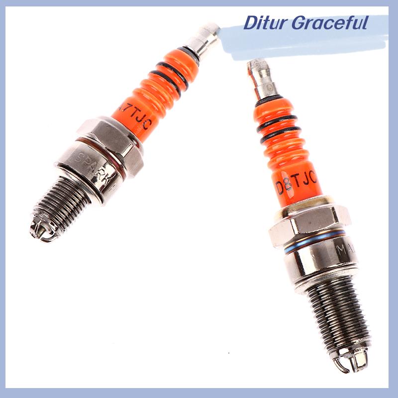 Ditur 3 Electrode Spark Plug A7tc D8TC for 50cc 110cc 125cc Atv Scooter Dirt Bike