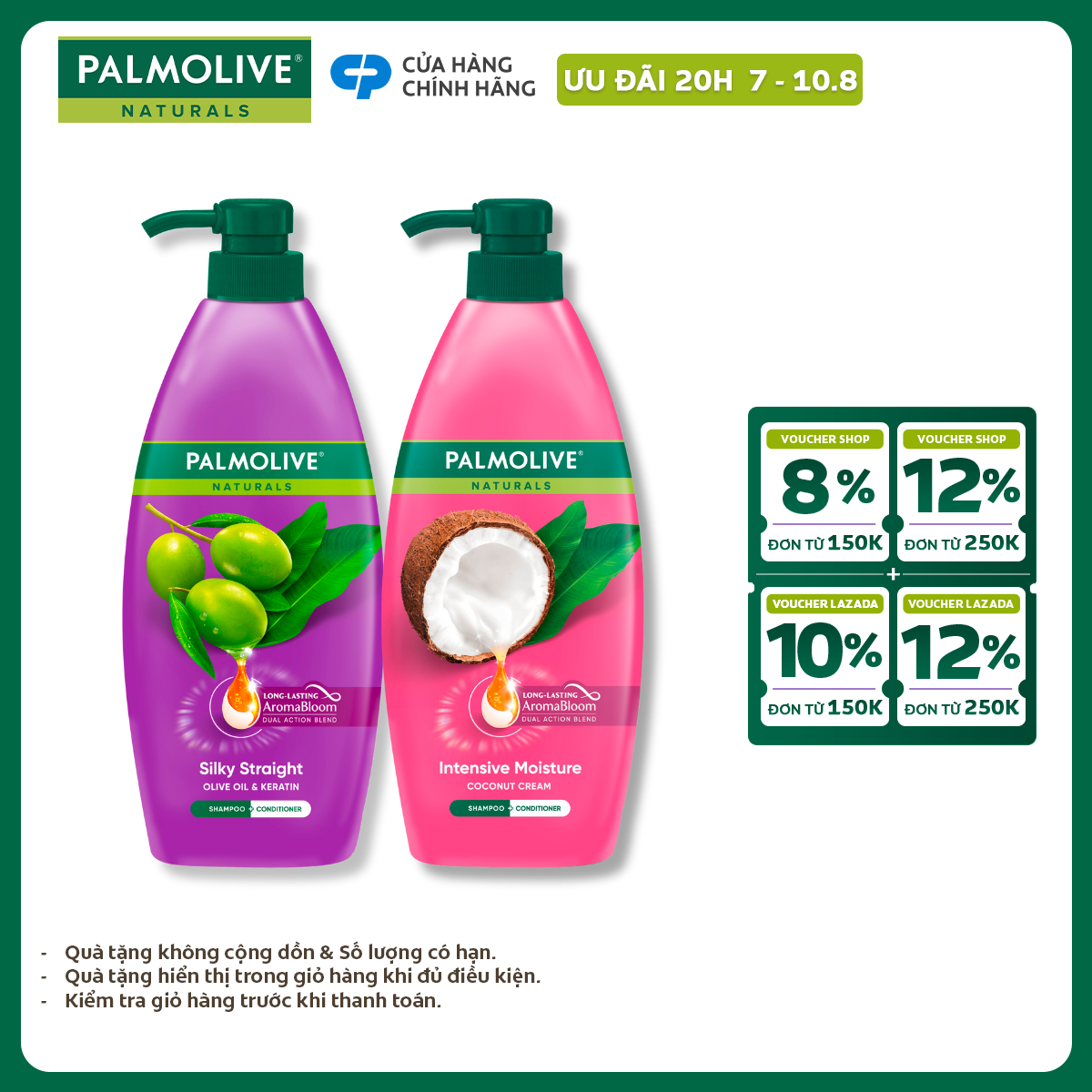 Bộ 2 Dầu gội Palmolive kèm xả 2-trong-1 chiết xuất thiên nhiên 600ml