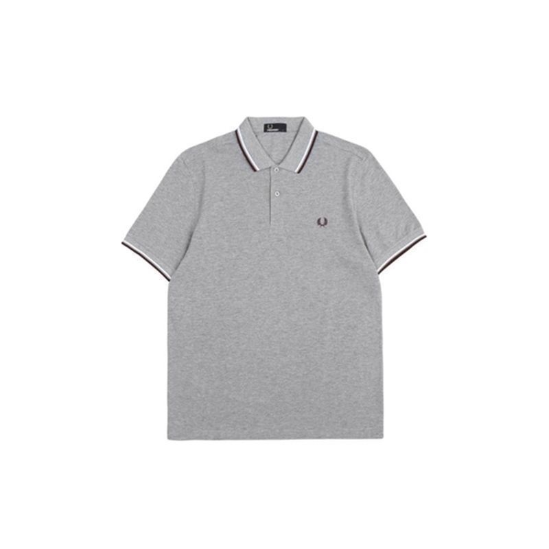 ❀◄ Chính hãng New Fred Perry Fred Perry lúa mì Tai nam áo thun có cổ mùa hè mùa hè Ngắn Tay Áo Cổ Lậ