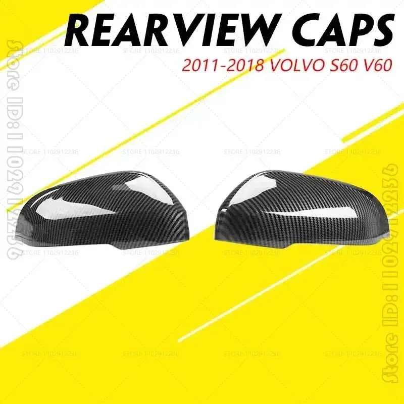 for 2011-2018 VOLVO S60 Cross Country Inscription V60 Cross Country Carbon Side Mirror Cover Rearview Caps 31402628 31402636