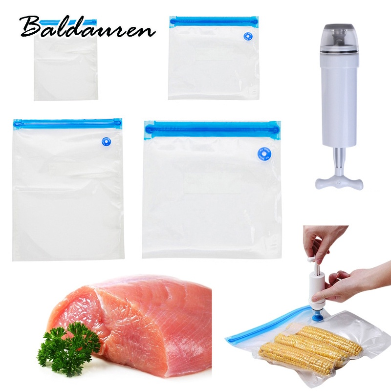 BALDAUREN ถุงสูญญากาศอาหาร/ผลไม้/ผักอเนกประสงค์แบบใสซิป ราคา 9 บาท*ส่งฟรี