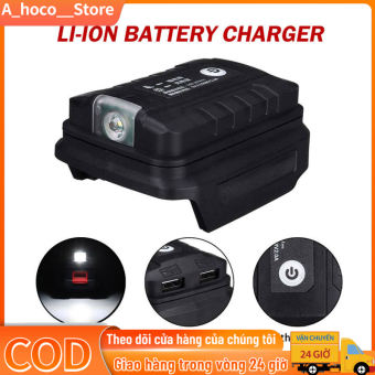 Đế chuyển pin makita 18V sang Usb 5V có đèn led (Đen)